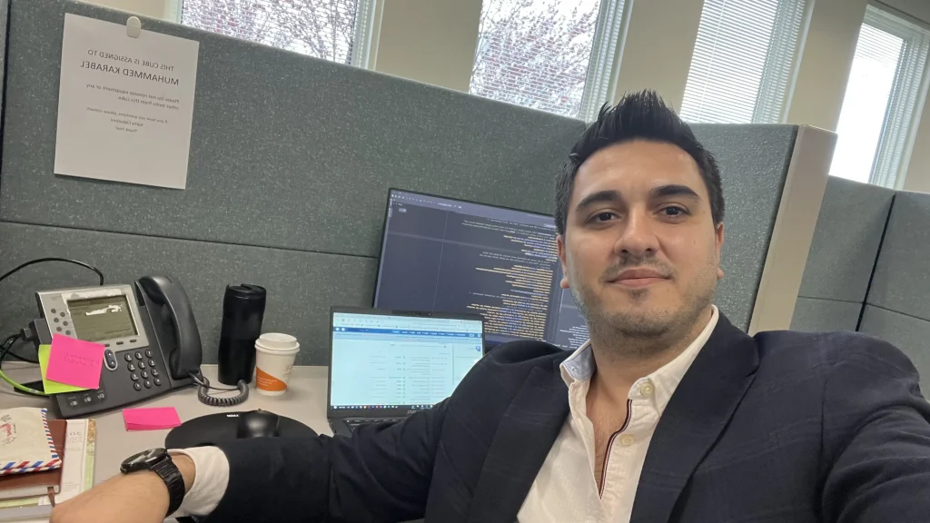 Cengizhan Karabel working as a software engineer at Bank of America